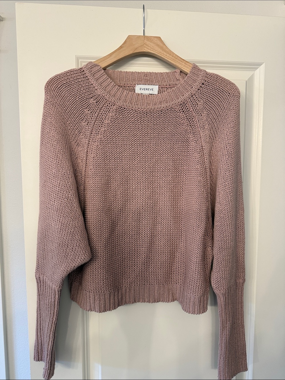 Evereve Dusty Mauve Crewneck Knit Sweater